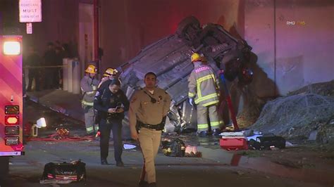 3 Dead After Vehicle Flies Off 210 Freeway In Pasadena Ktla