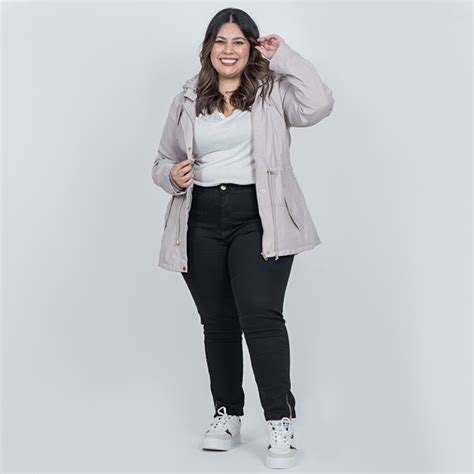 Jaqueta Feminina Plus Size Parka Peluciada Sea Brazil