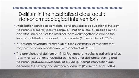 Non Pharmacological Interventions Delirium Youtube