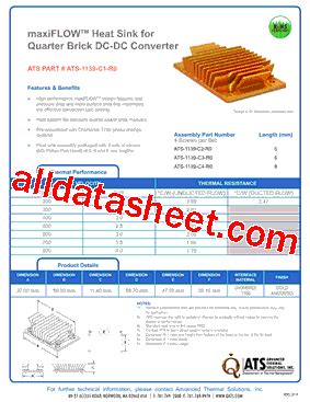 Ats C R Datasheet Pdf Advanced Thermal Solutions Inc