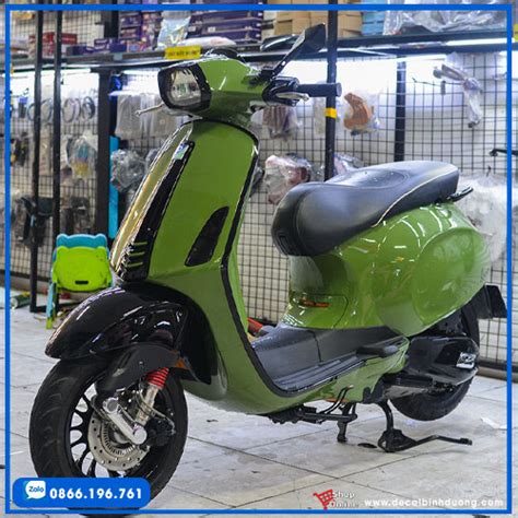 Tem Xe Vespa M U Xanh R U Decal Nh P Kh U Uk