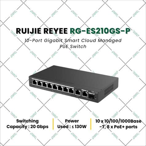 Ruijie Reyee Rg Es Gs P Port Gigabit Smart Cloud Managed Poe Switch