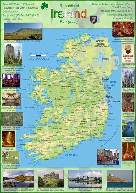 Illustrated Map Of Ireland A X Cm Illustrated Map