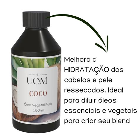 Óleo de Coco Fracionado 100ml UOM Essencial UOM Tratamentos