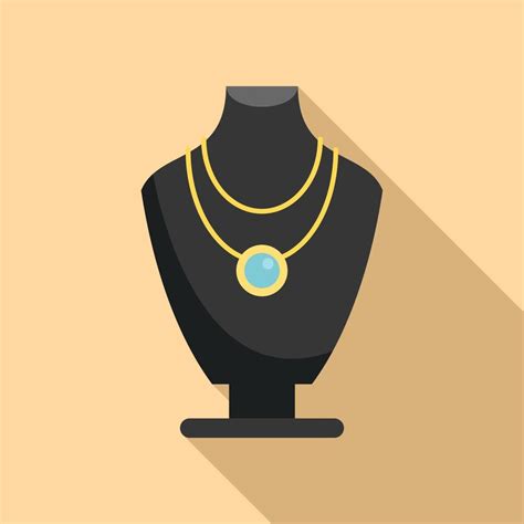 Shop Jewelry Dummy Icon Flat Vector Fashion Bust 20248452 Vector Art