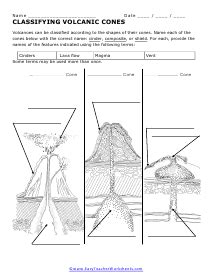 Volcano Worksheets