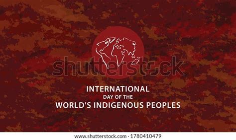 International Day Worlds Indigenous Peoples Vector Immagine Vettoriale