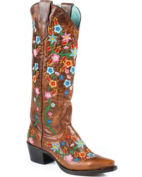 Stetson Women S Flora Snip Toe Western Boots Country Shoes Boots