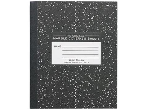 Roaring Spring 77332 Marble Cover Composition Book Wide Rule 8 12 X