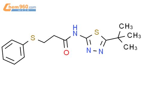 876720 46 6 N 5 Tert Butyl 1 3 4 Thiadiazol 2 Yl 3 Phenylsulfanyl