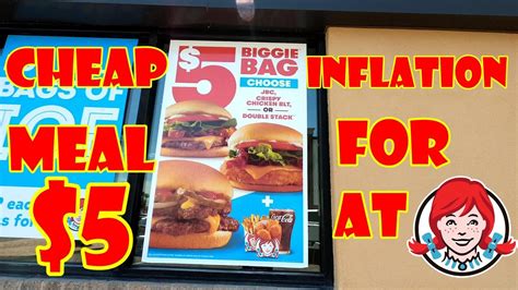 CHEAP INFLATION FAST FOOD AT WENDY S 5 BIGGIE BAG YouTube