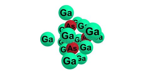 Structure Moléculaire D arséniure De Gallium D isolement Sur Le Blanc