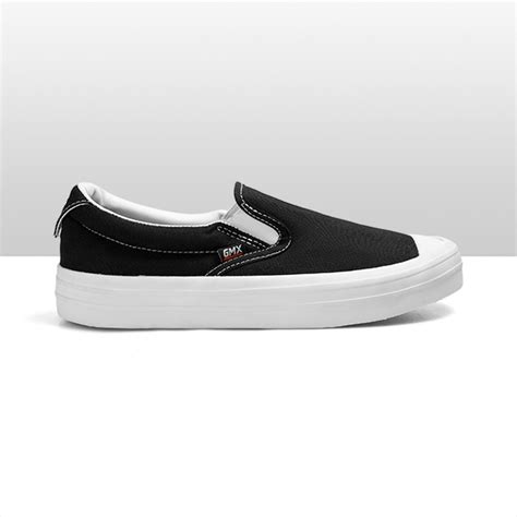 Jual Geoff Max Austin Black White Shoes Vulcanized Sepatu