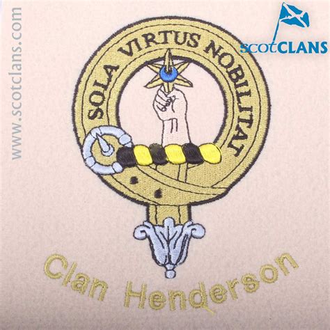 Henderson Clan Crest Embroidered Scotclans Free Worldwide Shipping