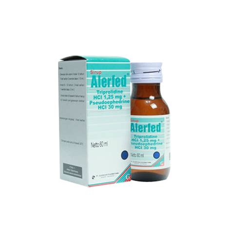 Alerfed Sirup 60 Ml Kegunaan Efek Samping Dosis Dan Aturan Pakai