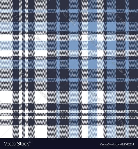 Plaid Pattern Seamless Blue Texture Royalty Free Vector