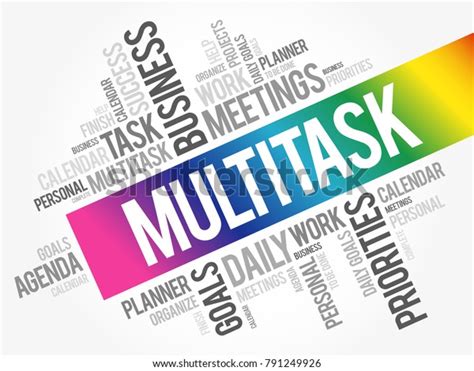 Multitask Word Cloud Collage Business Concept Stock Vector Royalty