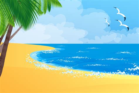 Tropical Beach. Vector Background Royalty-Free Stock Image ...