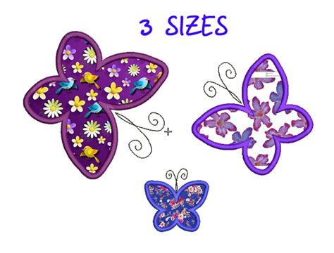 Butterfly Appliqué Embroidery Design. Bbutterfly Machine Embroidery ...