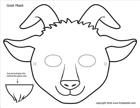 Goat Masks Free Printable Templates And Coloring Pages