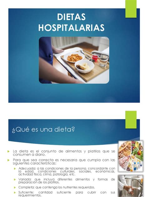 Alimentación Hospitalaria Tipos De Dietas Y Sus Características Pdf