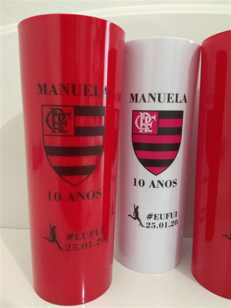 Kit Copos Long Drink Personalizado Flamengo R Em Mercado Livre