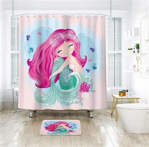 Mermaid Bathroom Curtain Mermaid Shower Curtains Mermaid Bath