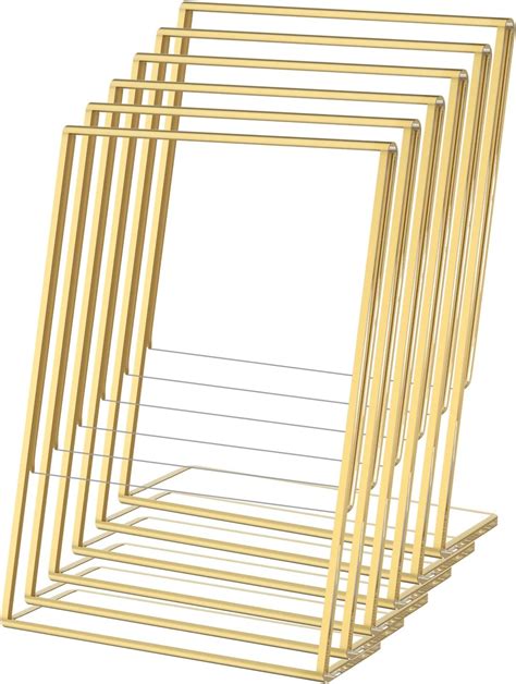 Amazon Niubee Pack X Acrylic Gold Frame Slanted Back Table