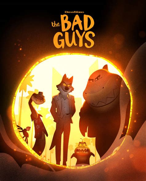 Download The Bad Guys Fiery Dark Poster Wallpaper