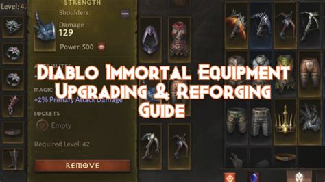 Diablo Immortal Equipment Upgrading Reforging Guide Pillar Of Gaming