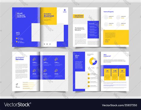 Minimal Business Brochure Or Booklet Design Vector Image