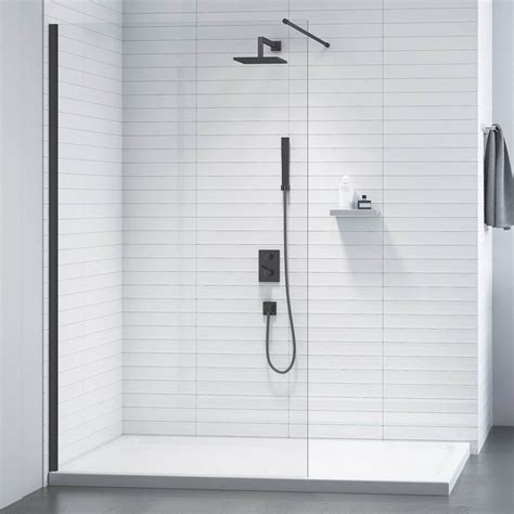 Merlyn Black Showerwall Wetroom Screen