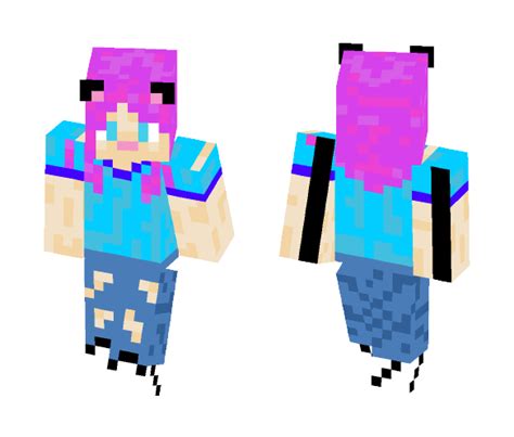 Download Purple Haired Cat Ears Minecraft Skin for Free. SuperMinecraftSkins