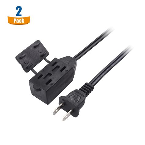 Cable Matters 2 Pack 16 Awg 2 Prong Extension Cord 3 Ft