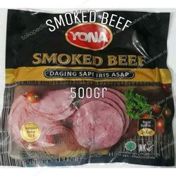 Jual Yona Daging Sapi Iris Asap Smoked Beef 500 Gr Frozen Kota