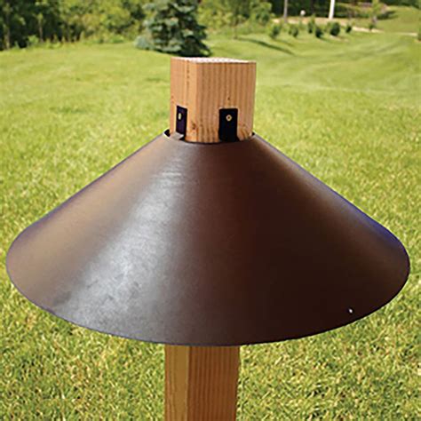 Audubon X Post Mount Squirrel Baffle Bronze