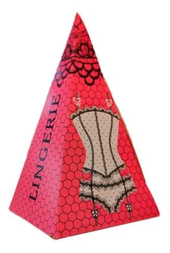 Caixa Cone Ch Lingerie Rosa E Preto X X Cm Und Mercadolivre