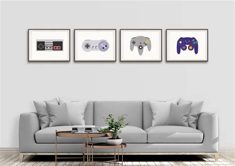Video Game Art Retro Gaming Art Video Game Controllers - Etsy