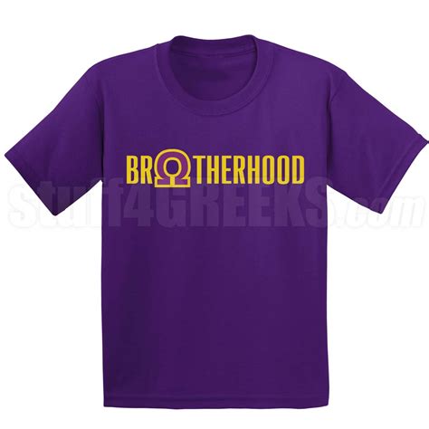 Omega Psi Phi Brotherhood Screen Printed T Shirt Purple