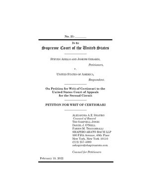 Fillable Online Supremecourt GovDocketPDF21U S Department Of