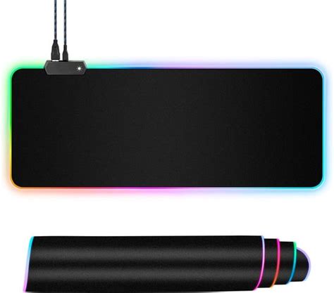 Igoods Gaming Muismat Xxl Rgb Led Verlichting Desktop Mat Anti