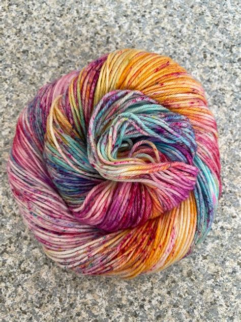 Rainbow Raven Worsted Weight Hand Dyed Yarn Superwash Merino Etsy