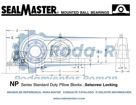 Np 208 Chumacera Seal Master Rodamientos Roman