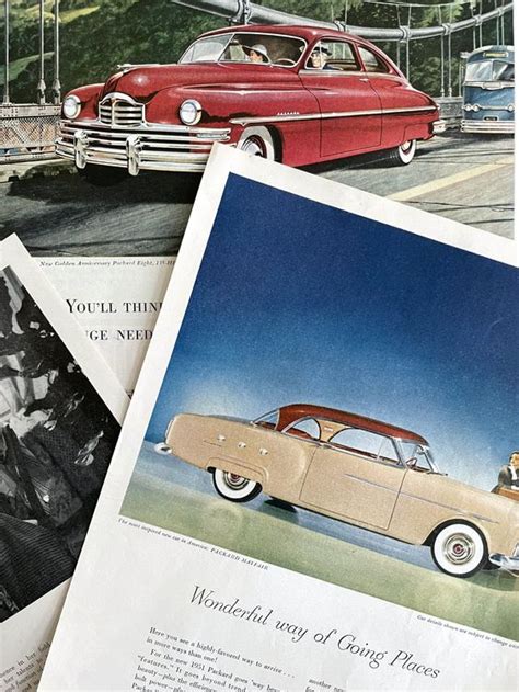 Packard Cars 3 Alte Werbungen Publicités 1948 51 Kaufen auf Ricardo