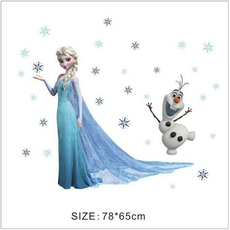 【楽天市場】【disney Frozen】1433 ディズニー プリンセス アナと雪の女王 エルサandオラフ ウォールステッカー ウォール