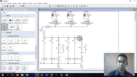 Rangkaian Elektropneumatik A A B B C C Youtube