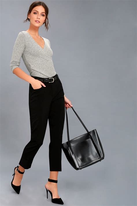 Chic Black Trousers Trouser Pants Dress Pants Lulus