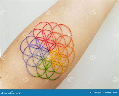 Sacred Geometry Tattoo Color