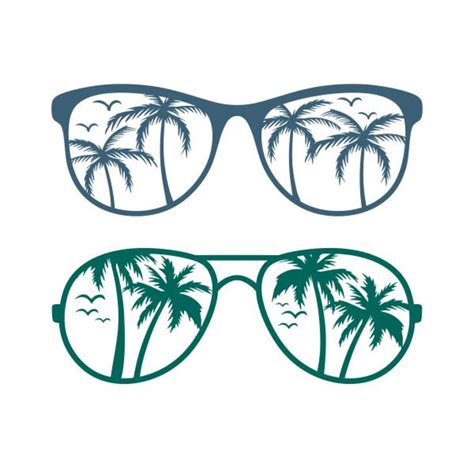 Palm Tree Sunglasses Cuttable Design Svg Png Dxf Eps Designs Etsy