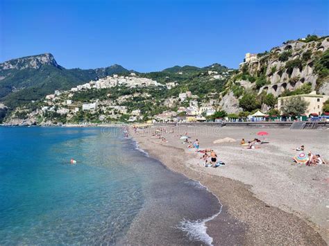 Vietri Sul Mare Spiaggia Libera Dal Pontile Editorial Photo Image